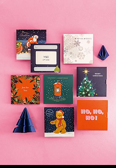 Selection of Christmas gift cards. Shop now