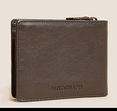 Autograph brown leather card holder. Shop now