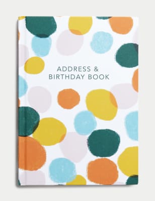 2024 A5 Address Birthday Book Fun Abstract Design M S   SD 08 T21 6617M NC X EC 0