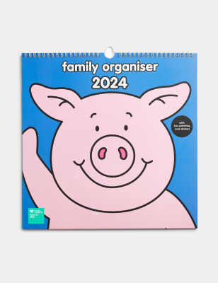 2024 Calendar Family Organiser Percy Pig With Stickers Percy Pig   SD 08 T21 6608M NC X EC 0