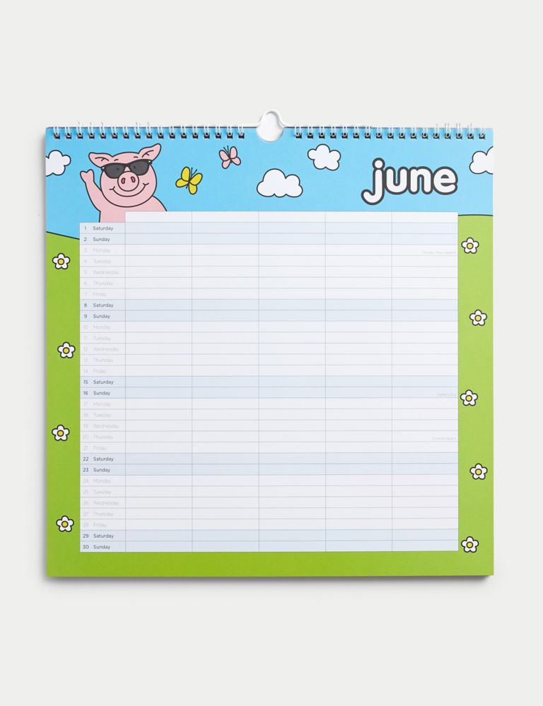 2024 Calendar & Family Organiser - Percy Pig™ with Stickers 2 of 5