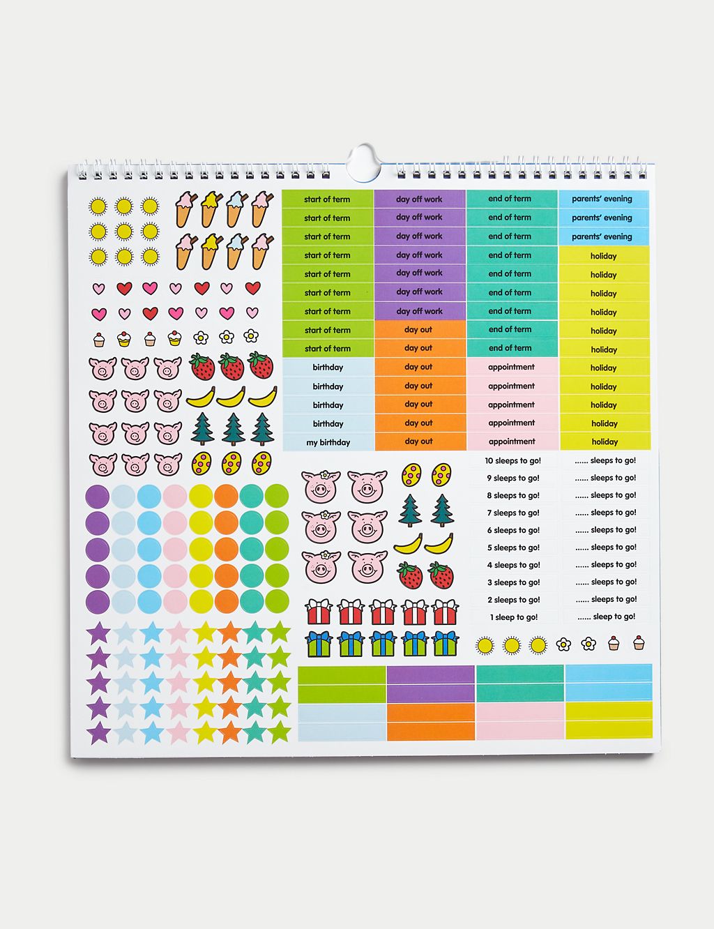2024 Calendar & Family Organiser - Percy Pig™ with Stickers 5 of 5