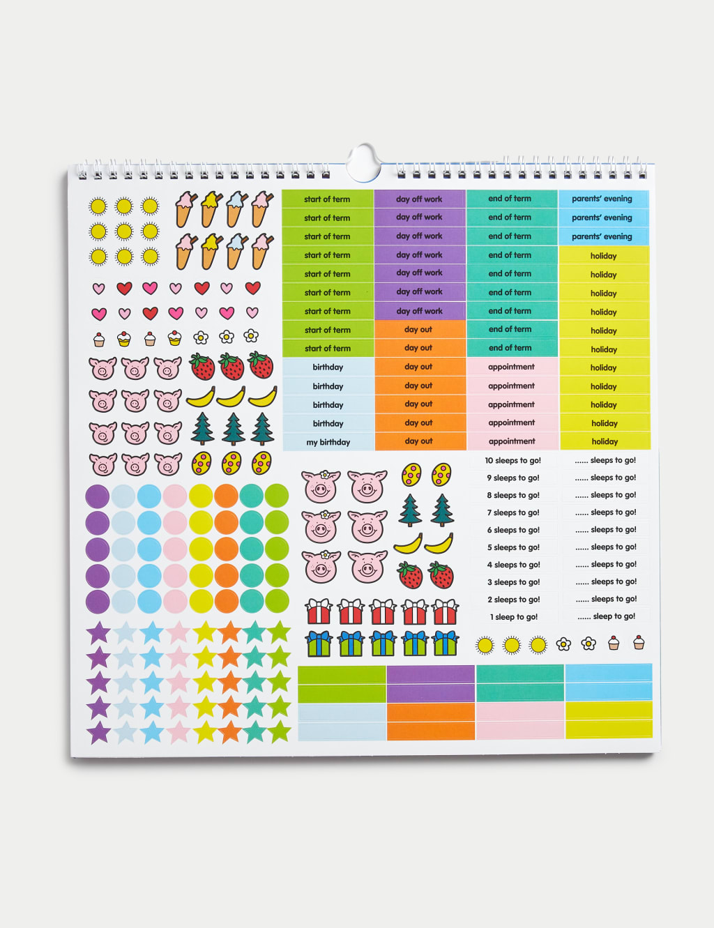 2024 Calendar & Family Organiser - Percy Pig™ with Stickers