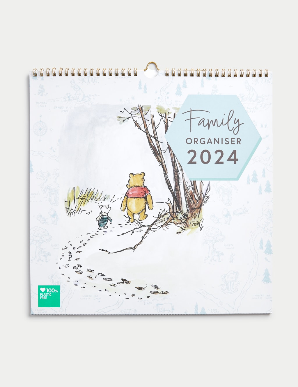 2025 Calendar & Family Organiser Winnie the Pooh™ Design M&S