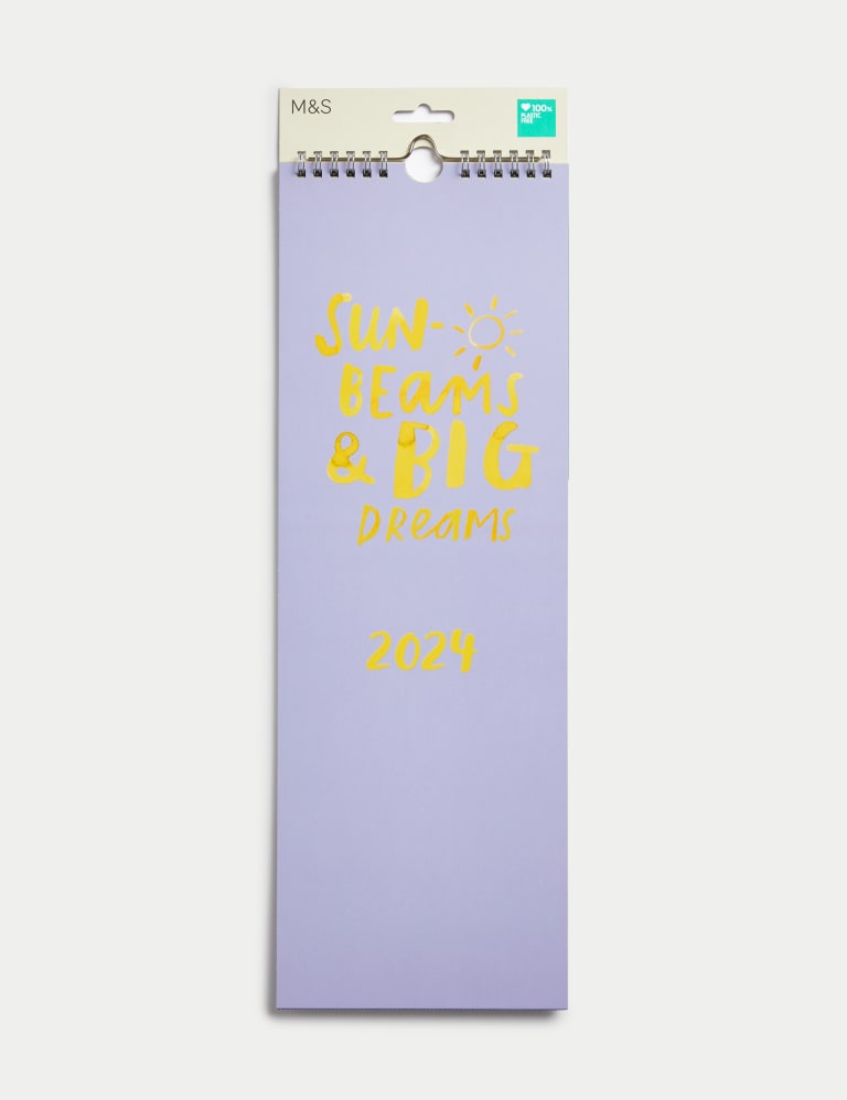 2025 Slimline Calendar Motivational Quotes Design M&S
