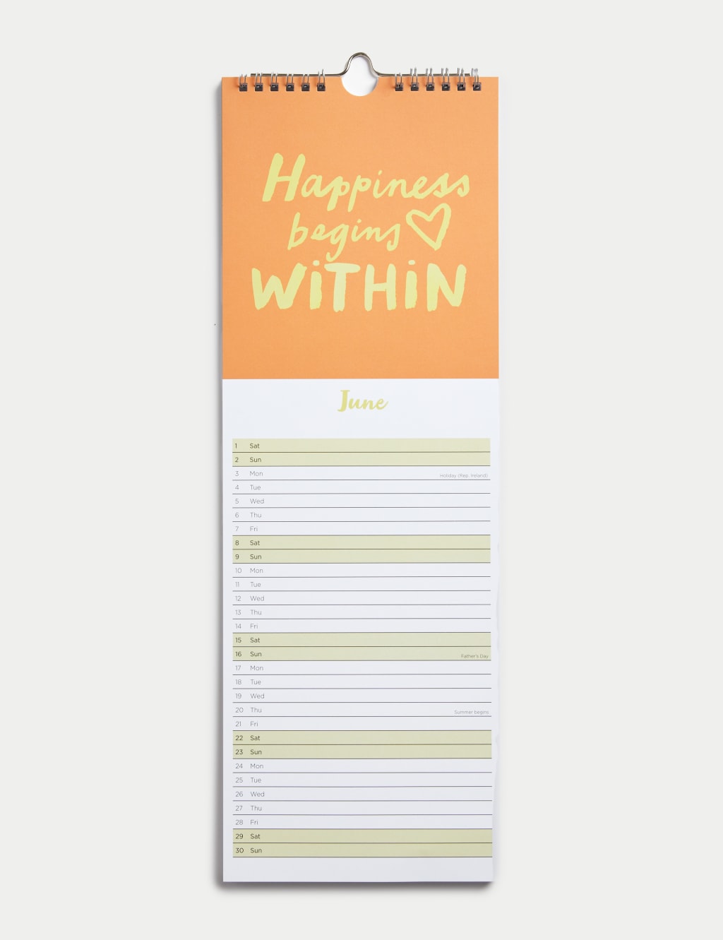 2024 Slimline Calendar Motivational Quotes Design M&S