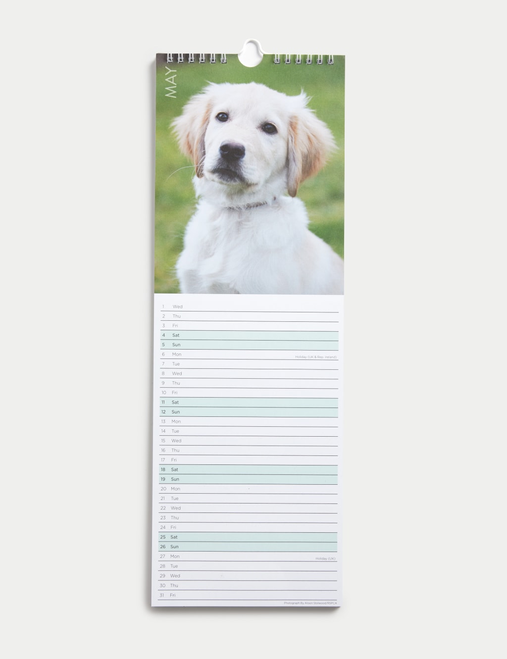 2024 Slimline Calendar RSPCA Animals Design M&S