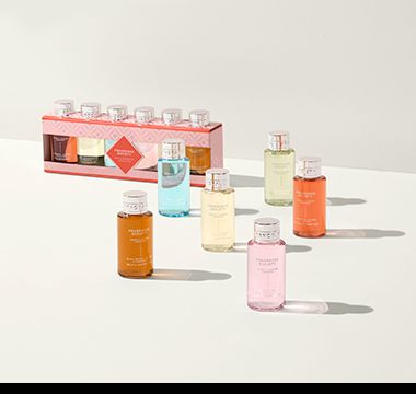 Fragrance Society body wash minis collection. Shop beauty gifts