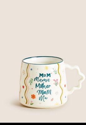 A brightly coloured Mother’s Day mug. Shop mugs