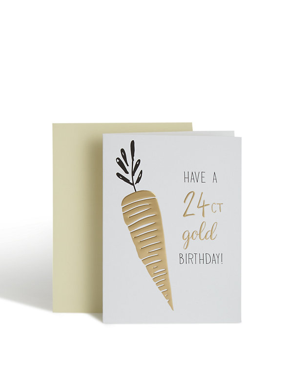 24 Carat Gold Birthday Card Image 1 of 2
