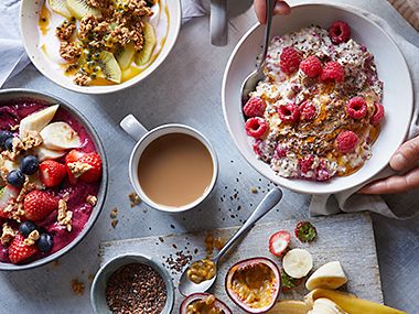 Healthy breakfast bowls