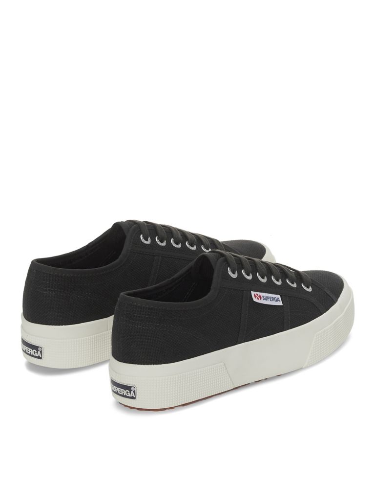 2740 Platform Canvas Lace Up Trainers 3 of 5