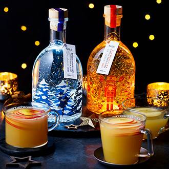 Light-up snow globe gin liqueurs and festive cocktails