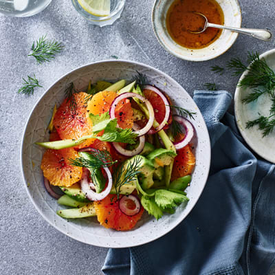 Blood orange and avocado salad