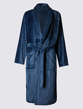 2in Longer Fleece Dressing Gown with Belt Image 2 of 4