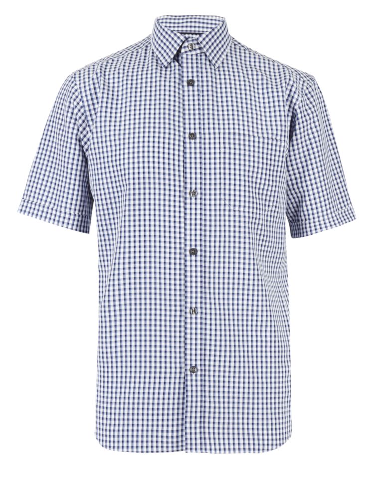2in Longer Modal Blend Easy Care Soft Touch Checked Shirt 2 of 3