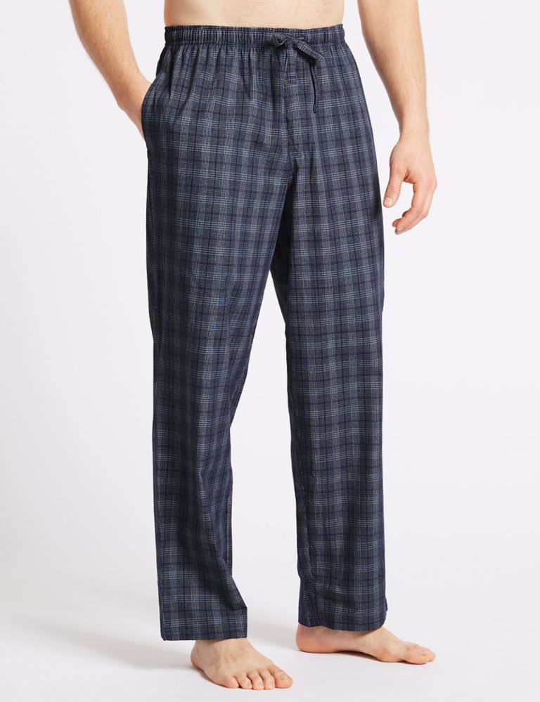 2in Longer Pure Cotton Checked Pyjama Set 4 of 4