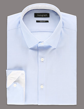 2in Longer Pure Cotton Tailored Fit Shirt Image 2 of 5