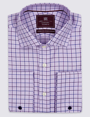 2in Longer Pure Cotton Tailored Fit Shirt Image 2 of 4