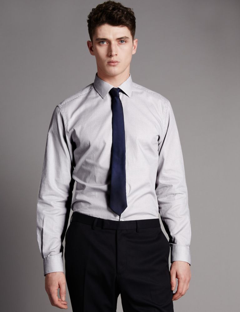 2in Longer Pure Cotton Tailored Fit Shirt 5 of 6