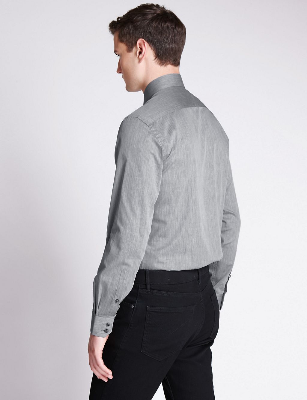 2in Longer Pure Cotton Tailored Fit Shirt 2 of 6