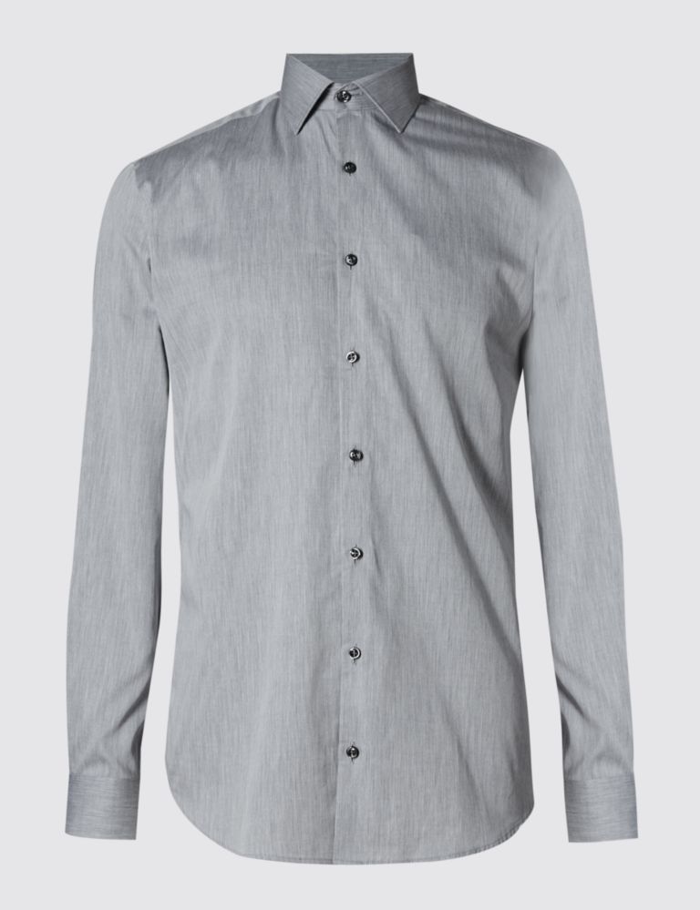 2in Longer Pure Cotton Tailored Fit Shirt 2 of 6