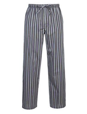 2in Longer Supima® Cotton Striped Long Pants Image 2 of 4