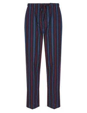 2in Longer Supima® Cotton Striped Long Pants Image 2 of 4