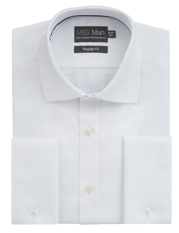 2in Shorter Pure Cotton Non-Iron Twill Shirt Image 1 of 1