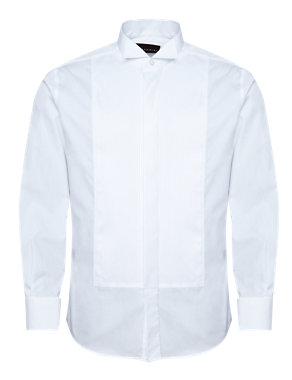 2in Shorter Pure Cotton Pleated Dress Shirt Image 2 of 5