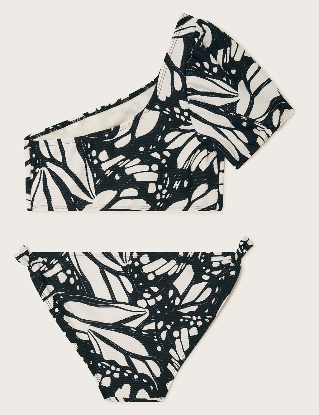 2pc Butterfly Print One Shoulder Bikini (7-15 Yrs) 2 of 2
