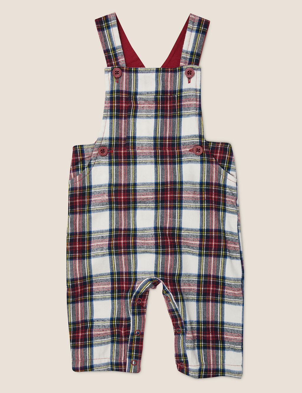 2pc Checked Woven Dungaree Outfit (0-3 Yrs) 2 of 6