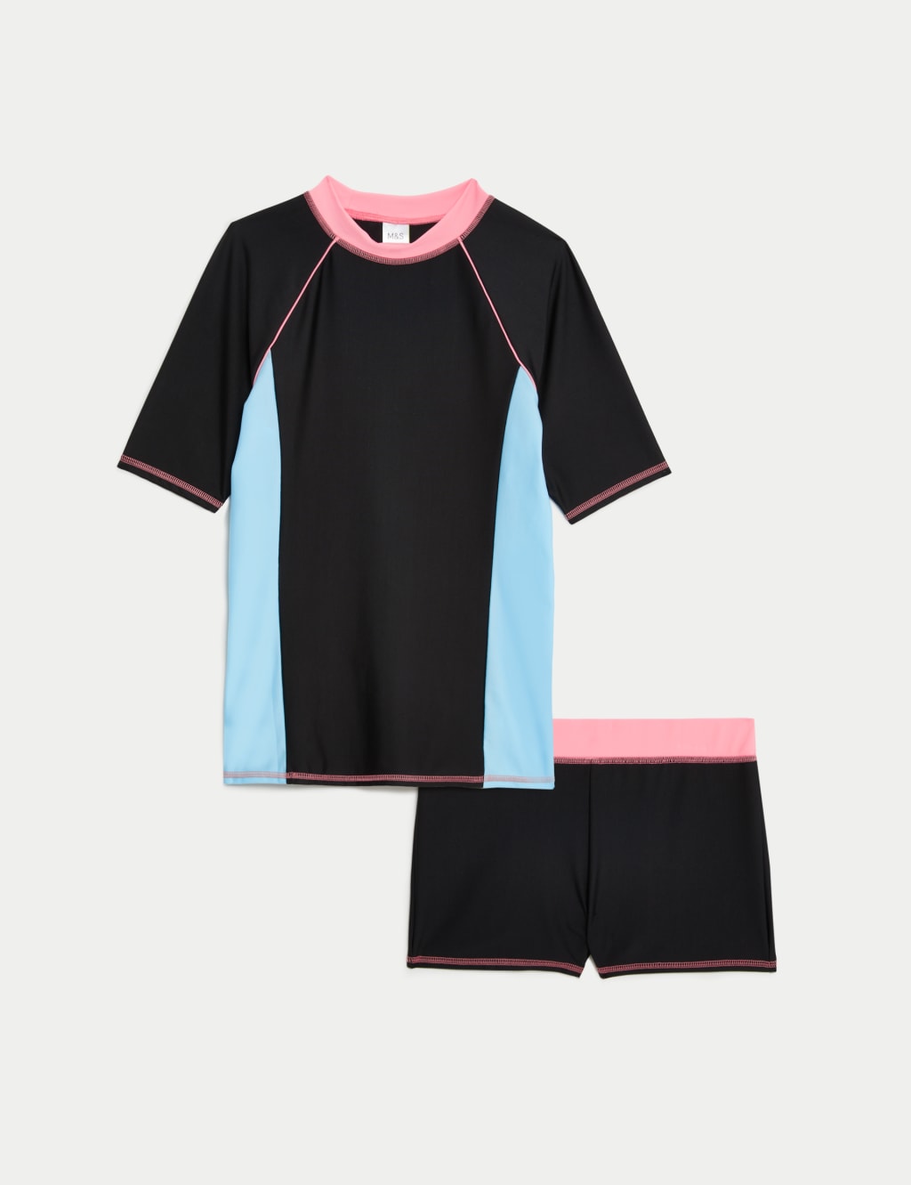 2pc Colour Block Rash Vest Set (6-16 Yrs) 3 of 3