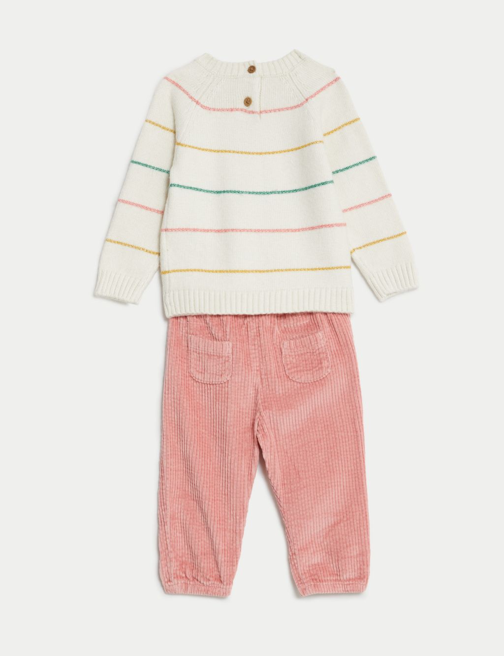 2pc Cotton Blend Striped Outfit (0-3 Yrs) | M&S Collection | M&S