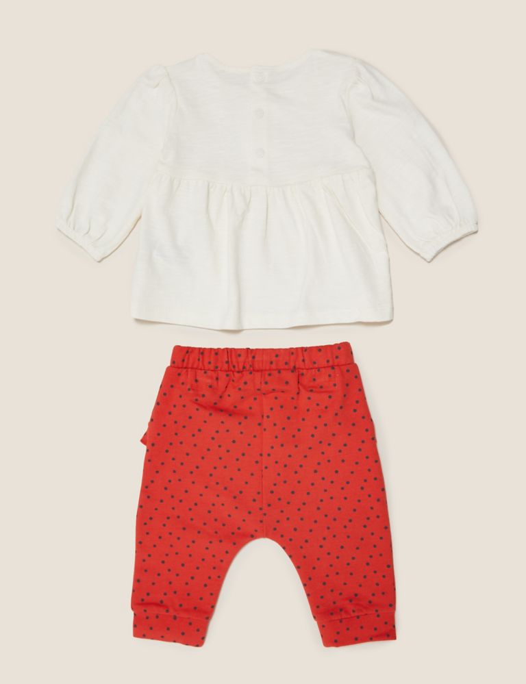 2pc Cotton Bunny Motif Outfit 3 of 9