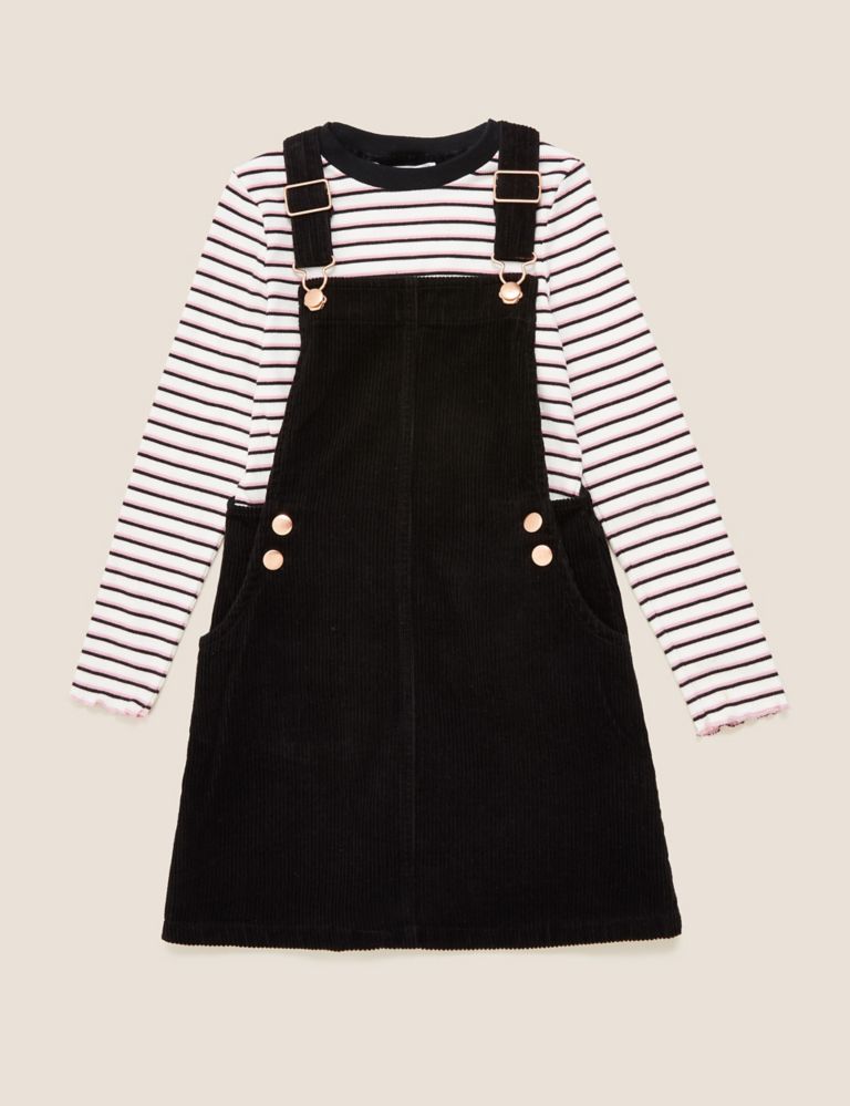 2pc Cotton Corduroy Pinafore Outfit (6-14 Yrs) 2 of 4