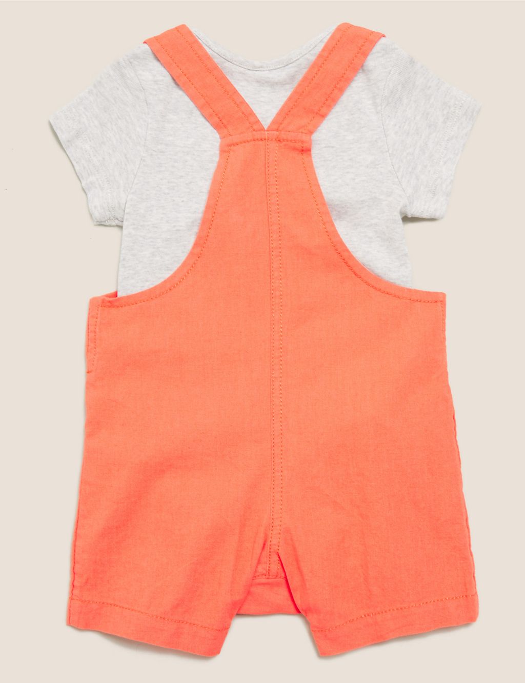 2pc Cotton Dungarees Outfit (0-3 Yrs) 1 of 6