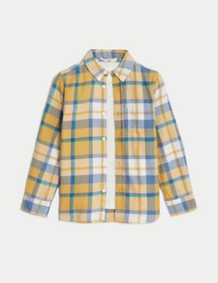 2pc Cotton Rich Checked Shirt and T-Shirt (2-8 Yrs) Image 2 of 5