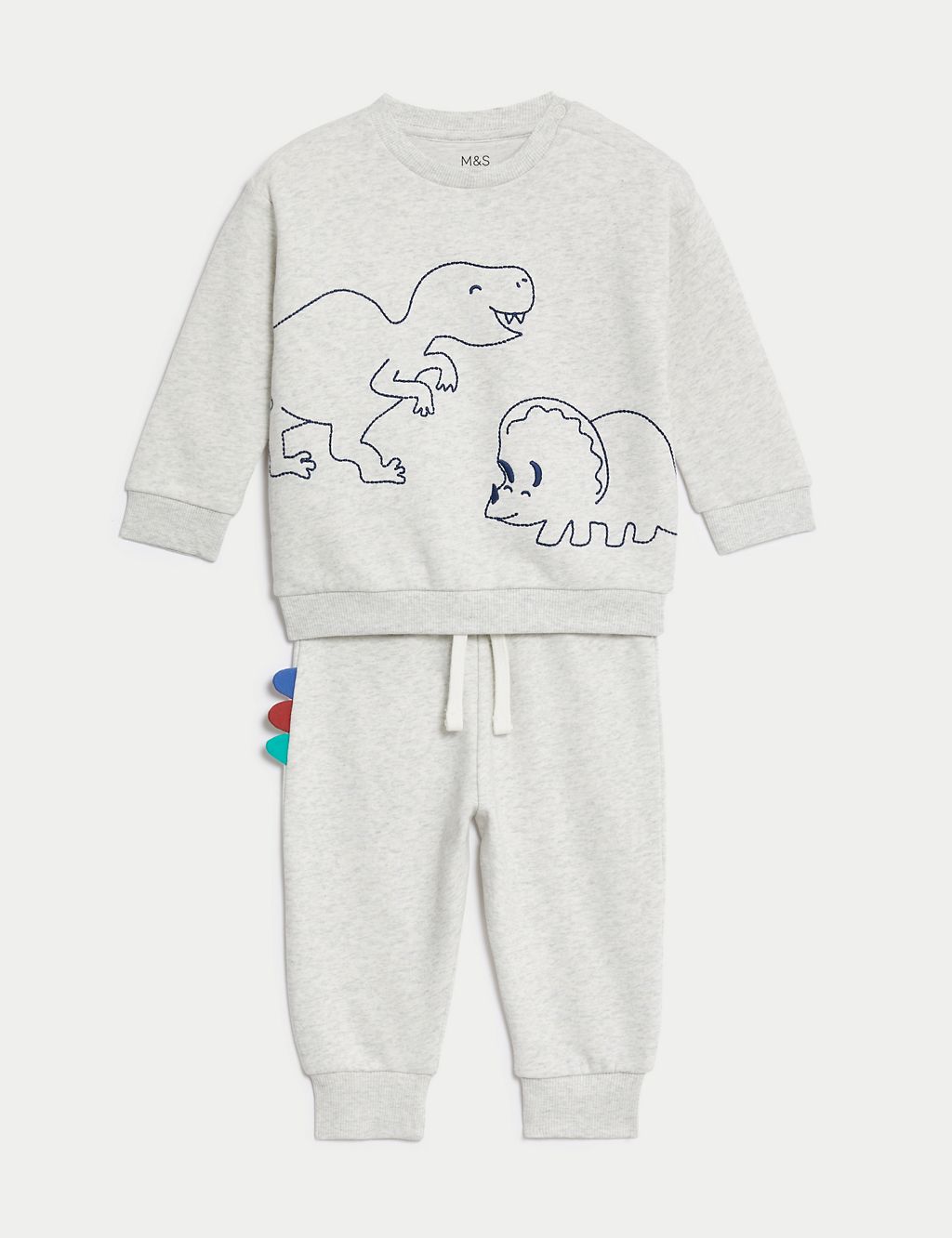 2pc Cotton Rich Dinosaur Outfit (0-3 Yrs) 1 of 8