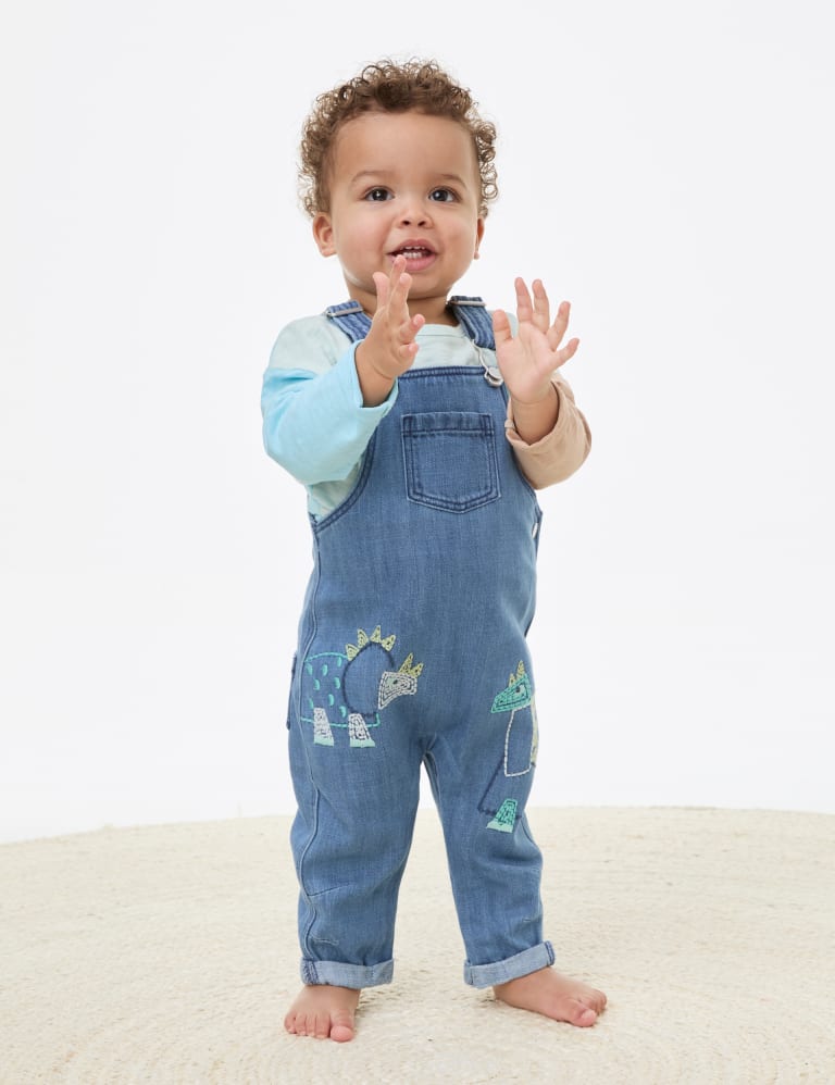 Baby dinosaur dungarees cheap