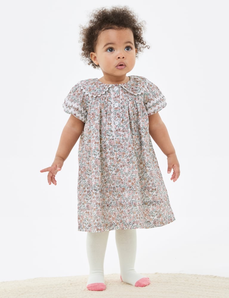 Floral dress with leggings hot sale