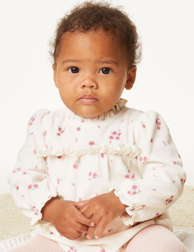 2pc Cotton Rich Floral Outfit Gift Set 7lbs 1 Yrs M S