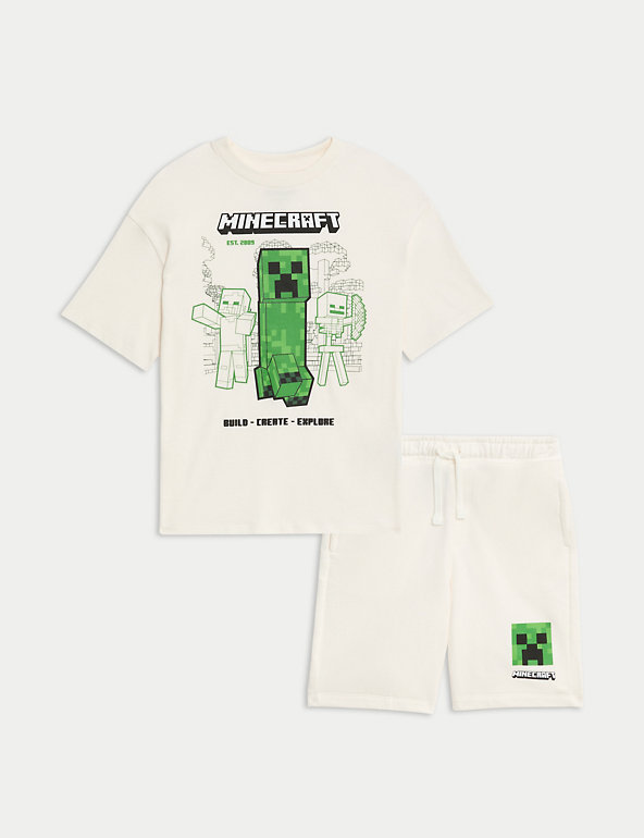 2pc Cotton Rich Minecraft™ Outfit (6-16 Yrs) Image 1 of 2