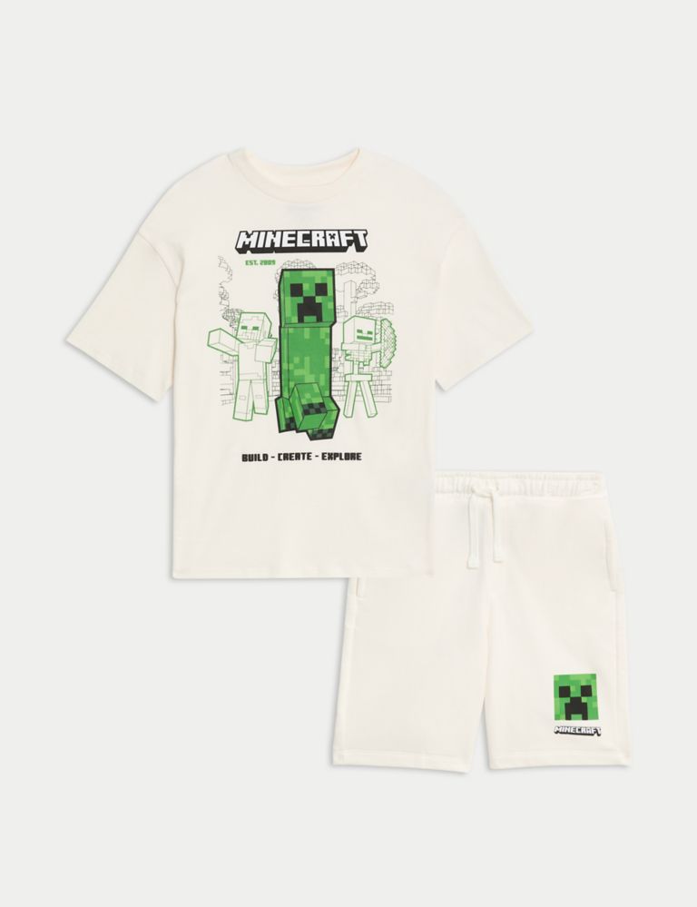 2pc Cotton Rich Minecraft™ Outfit (6-16 Yrs) 1 of 2