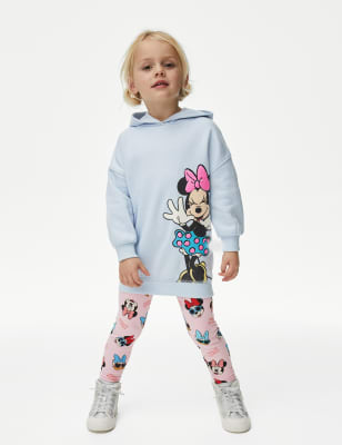 2pc Cotton Rich Minnie Mouse™ Hoodie Outfit (2-8 Yrs), M&S Collection