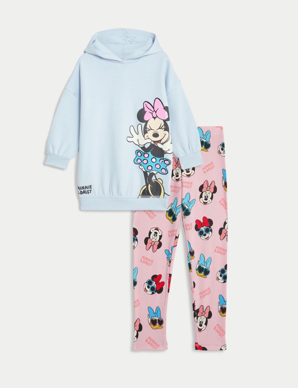 2pc Cotton Rich Minnie Mouse™ Hoodie Outfit (2-8 Yrs) 1 of 7