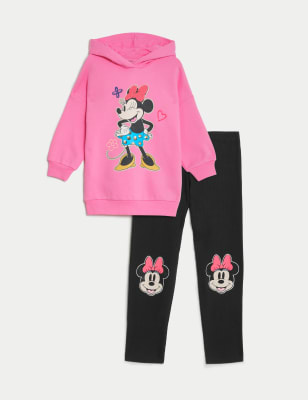 2pc Cotton Rich Minnie Mouse™ Outfit (2-8 Yrs), M&S Collection