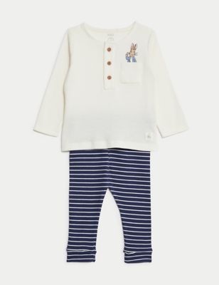 2pc Cotton Rich Peter Rabbit™ Outfit (0-3 Yrs) Image 2 of 9
