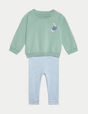 2pc Cotton Rich Peter Rabbit™ Outfit (0-3 Yrs) Image 2 of 8
