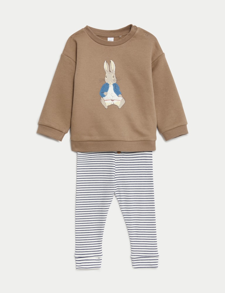 2pc Cotton Rich Peter Rabbit™ Outfit (0-3 Yrs) 2 of 9